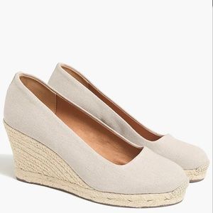J Crew Canvas espadrille wedges